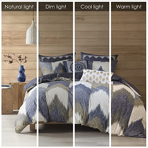 Image of Ink+Ivy Alpine Duvet Cover Set, Navy, King /Cal King