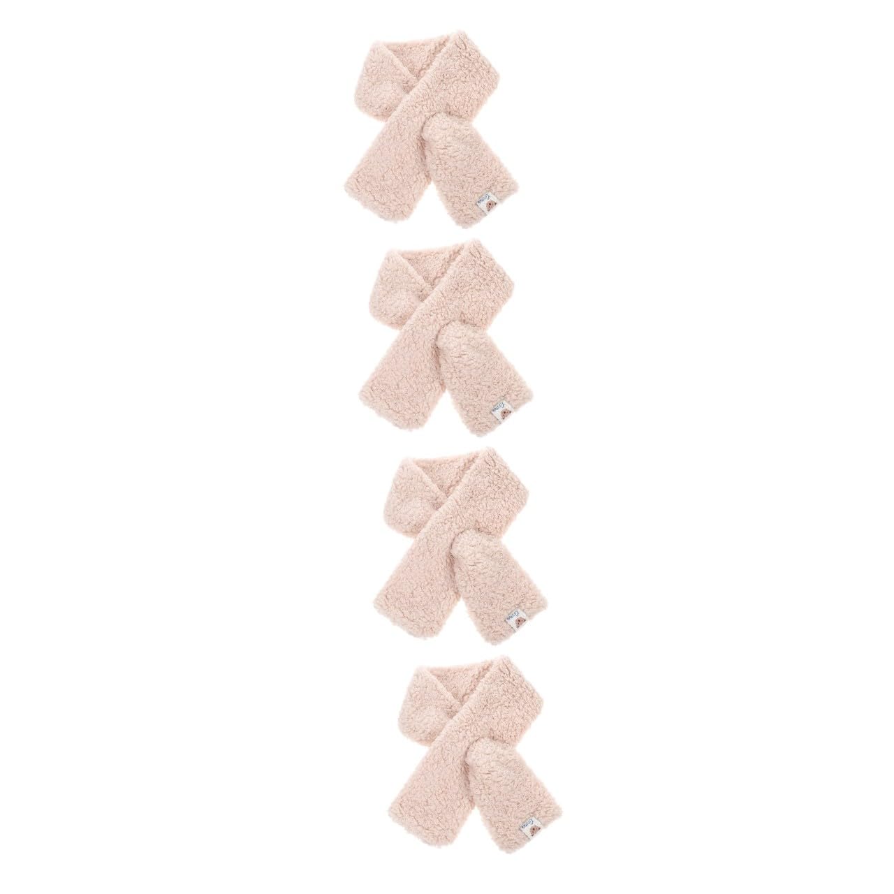 SOIMISS 4 Piezas bufanda calentador de cuello chal de cuello Felpa Beige