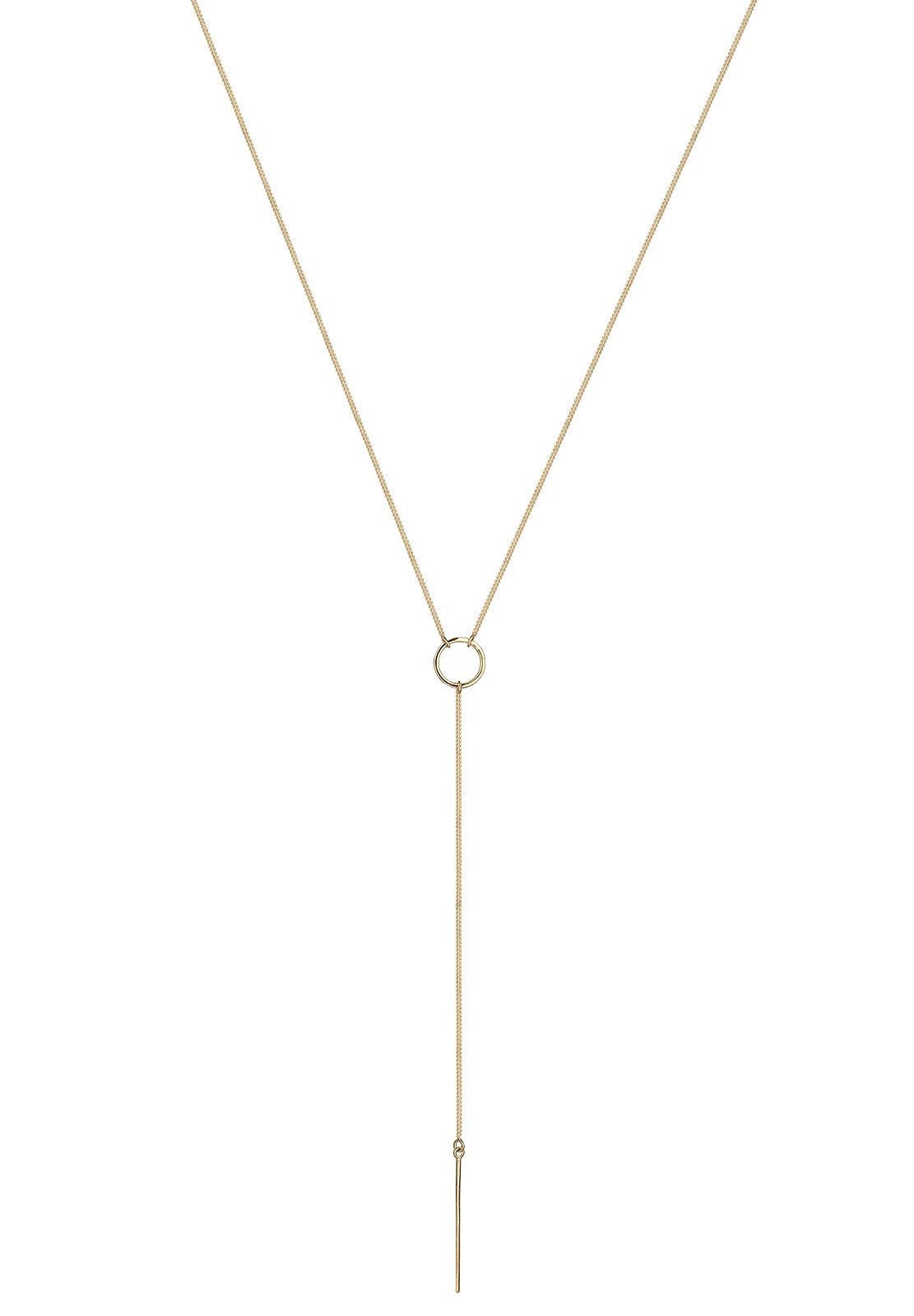 ElliWomen Genuine Jewellery Necklaces Y-Shape Neckwear Y-Necklace Trend Blogger 925 Sterling Silver