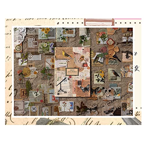 Riveeny 20 Pages Scrapbooking Stickers Set, Aesthetic Vintage Butterfly Celestial Sticker Book For Watter Bottles Laptops Craft Journaling Stationary Supplies For Kids Adults #TOP2