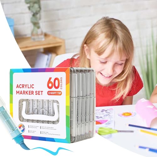 Lápices para colorear con pintura acrílica y 60 colores para madera o dibujo 3