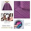 Cotton 2-Piece Solid and Ribbed Bath Towel Set, Bath Towels- 27" x 54", Plum by Superior #5