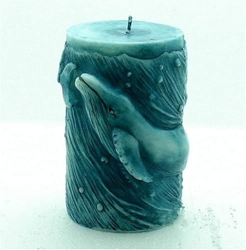 Miniatura 2 de Molde de silicona para velas decoradas con diseño de delfín, moldes de silicona 3D, molde de silicona animal para velas, resina, yeso, manualidades