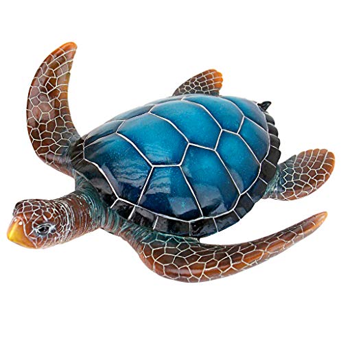 Statue tortue de mer bleue grand modele colore Design Toscano QL59584 - 2