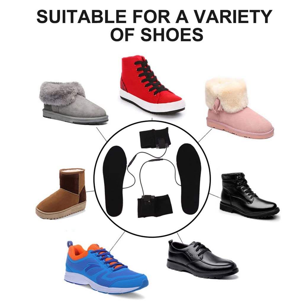 Chaussure chauffée sous-vêtements Pieds Chaussettes Chaude Chaussette Camping grimpant randonnée Lavable Semelle intérieure Thermique Hiver Accessoires de Ski Hiver(40 to 45)