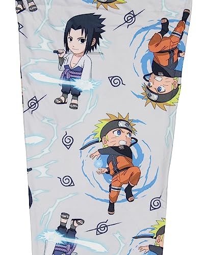 Bioworld Naruto Shippuden Anime Men's Chibi Characters And Symbols Lounge Sleep Pajama Pants3