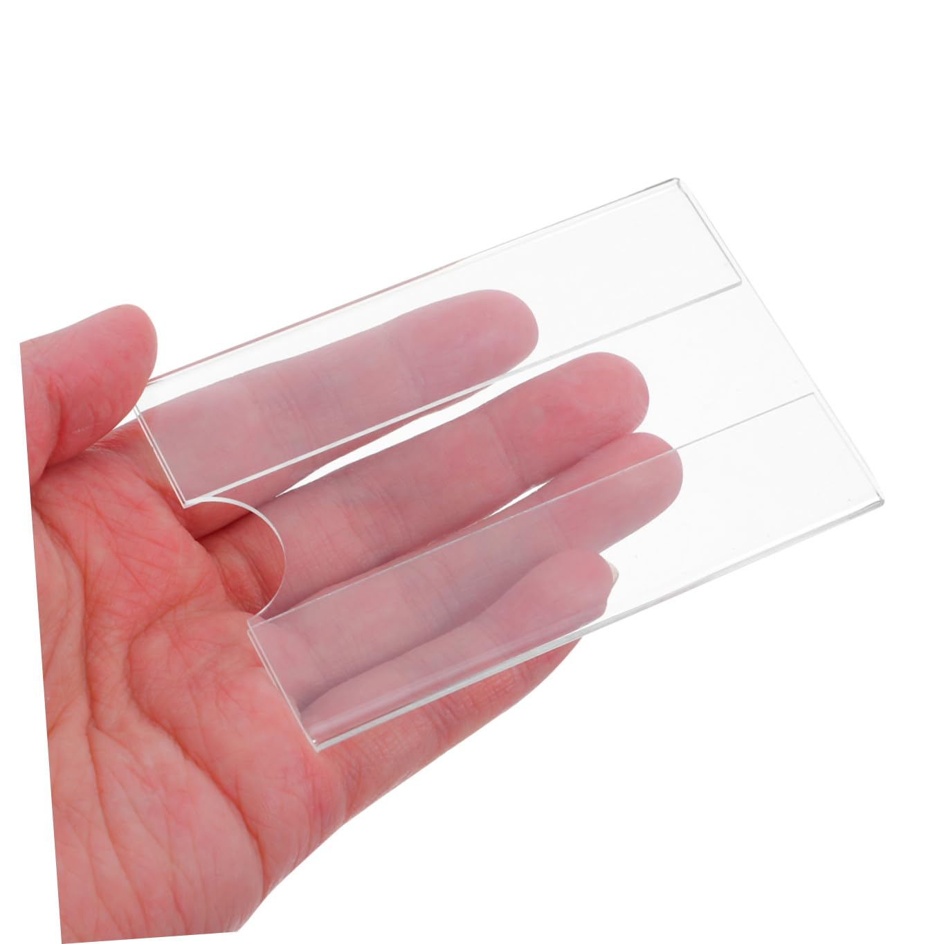 Hemobllo 30 Stück Acryl Preisschildhalter Transparent Einfache Montage Praktischer Preisanzeigehalter für Supermarkt und Büro Regal Preisschilder Aufsteller