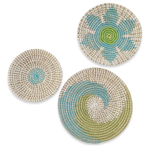 Décoration murale tissée en jonc de mer de qualité supérieure set 3pcs