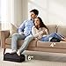 HUANUO Foot Rest for Under Desk at Work, with 2 Optional Covers for Replacing, Double Layer Adjustable Foot Rest for Office, Home, Airplane, Travel