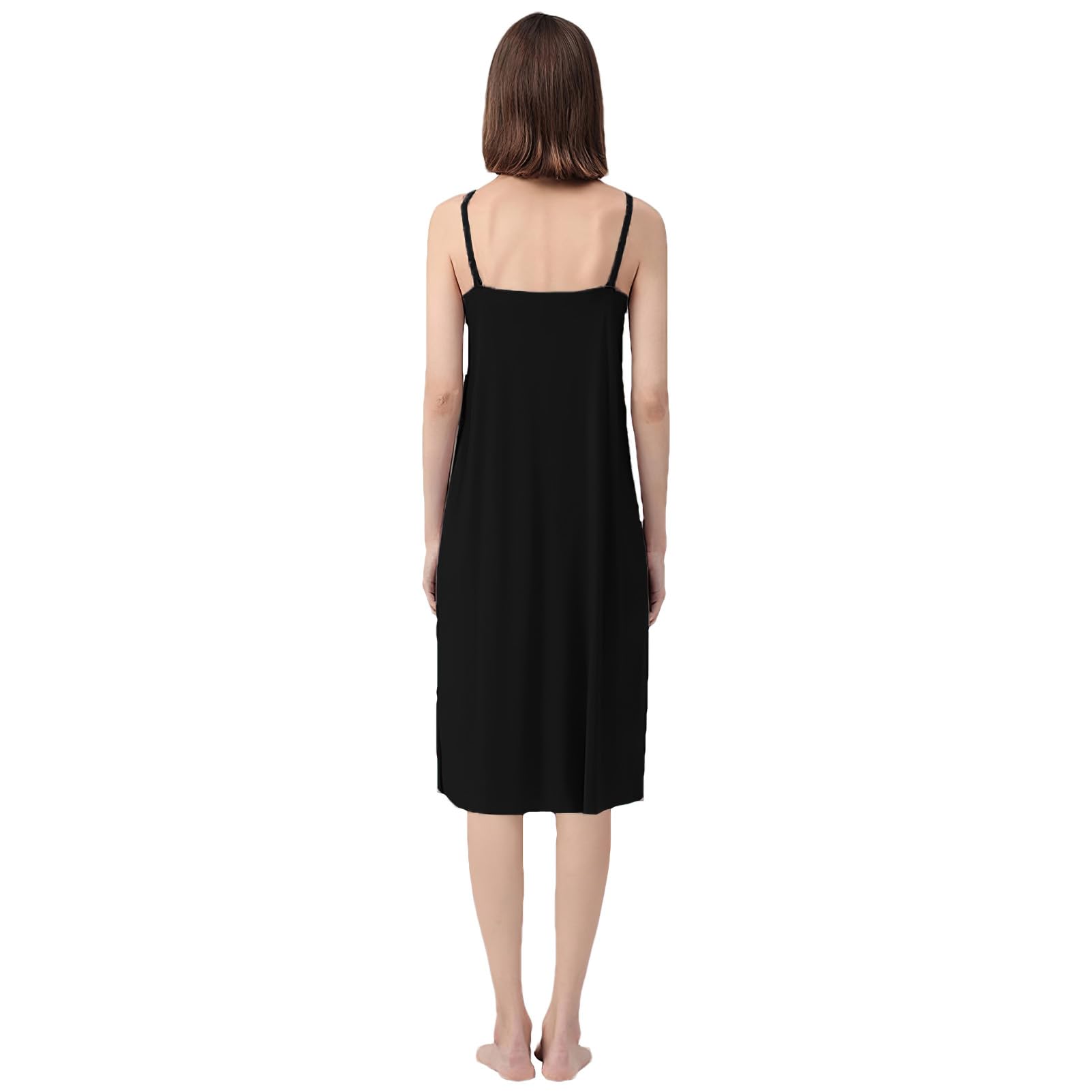 Mujer Tallas Grandes Combinación Vestido Interior Enaguas para Vestidos Largos Camisones sin Mangas (S-5XL)