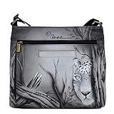 Anna by Anuschka Damski 8371 crossbody, Afrykański Leopard - Rozmiar Uniwersalny