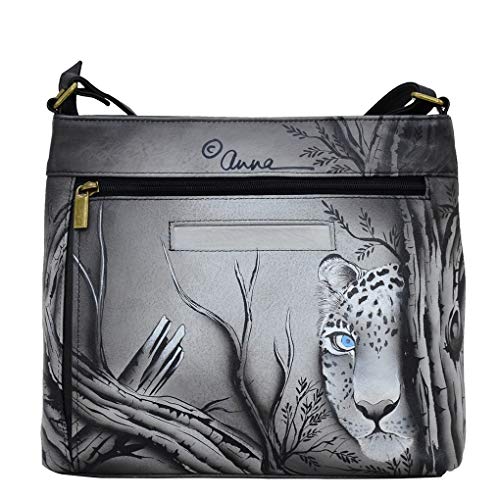 Anna By Anuschka Organizer Handbag | Genuine Leather | African Leopard #TOP1