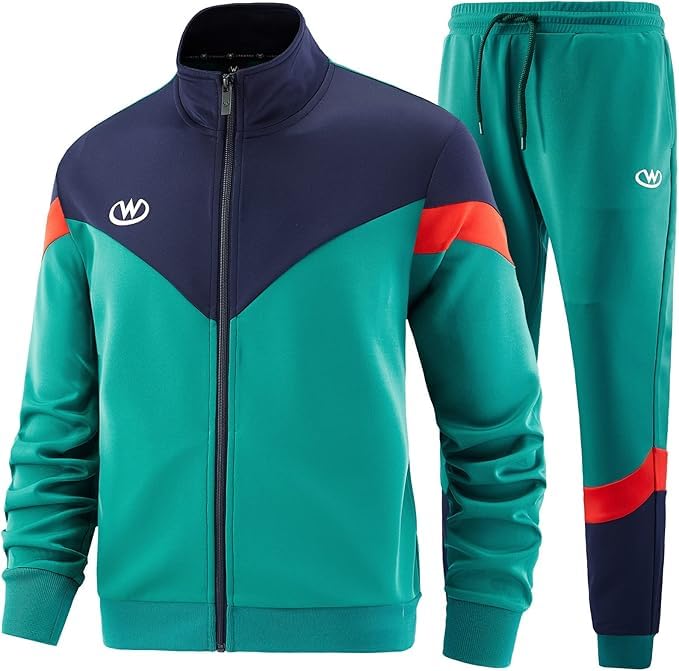 BASICDOT Trainingsanzug Herren Set mit langen Ärmeln, lässigem Full Zip Laufsportanzug für Männer, 2-teilige Outfits Jogginganzug Herren