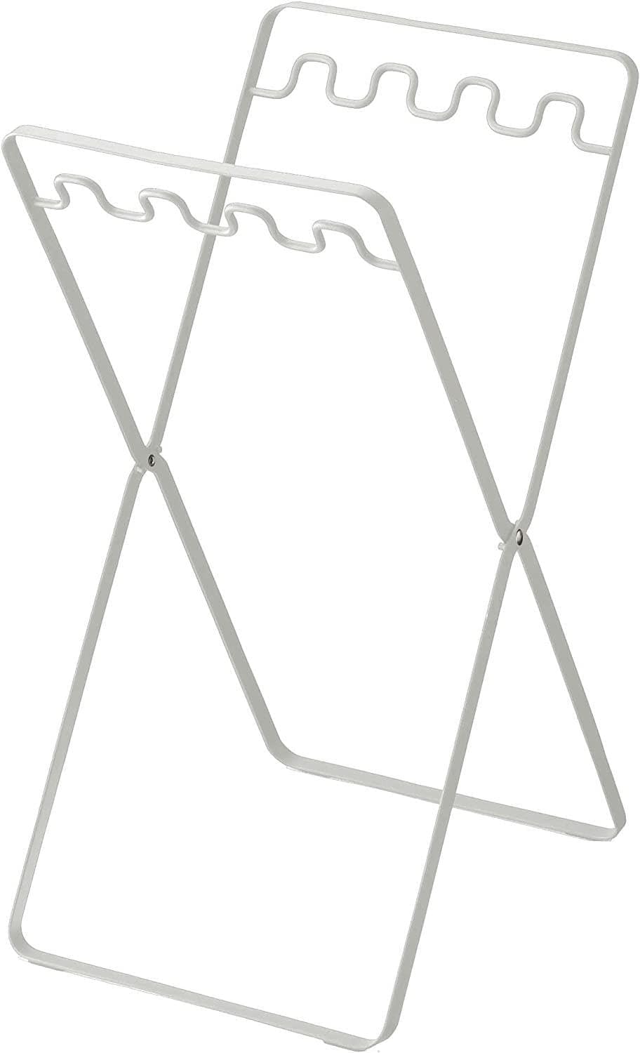 Yamazaki Plastic Bag Stand, White, Approx. W 9.4 x D 12.2 x H 18.9 inches (24 x 31 x 48 cm), Tower 6340