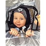 Playshoes Unisex Kinder Universal-Regen-Verdeck für Zwillingswagen 448963, 21 - transparent, 1 Stück (1er Pack)