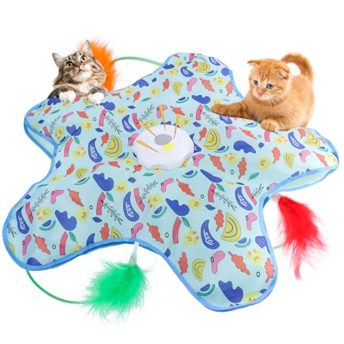 FIVAVA Giocattoli per gatti | Giocattoli per interni | Giocattoli per gatti auto-occupazione | Giocattolo intelligente interattivo per gatti con molle rimovibili | Ricaricabile