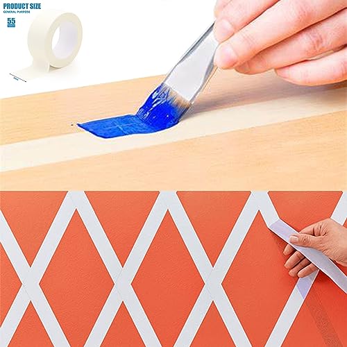 Image of Beige White Masking Tape, 2 Inch x 55 Yards, for Wall Painting | Multi-Purpose for Painting, Building, Labeling, Edge Finishing & DIY Projects