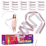 HAPMARS 20 Pack Ribbon Dancer Wands for Patriotic Party Favors Supplies, Dancing Ribbon Stars and Stripes Streamers Ribbon Twirling Wand for Independence Day Labor Day Decorations Party Supplies