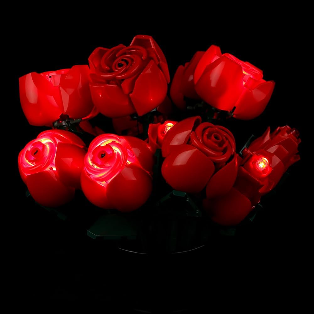 SIROD [ONLY Light Kit Included] LED Light Kit for Icons Bouquet of Roses, Lighting Set Designed for Lego 10328 Artificial Flowers Building Blocks Model