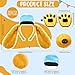 Wavwavw 3 Pcs Dog Ear Headband Nose Paw Gloves Yellow Puppy Dog Costume Set Animal Police Cartoon Costume Set For Kids Boys Girls