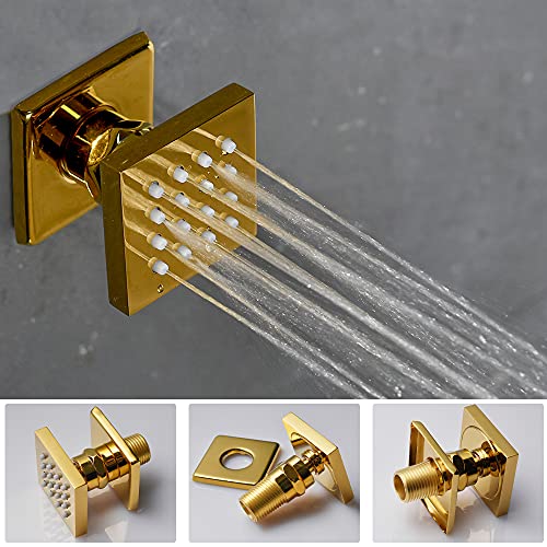 Polished Gold Shower System Whshower 20 Inch Large Ceiling Led Rain Shower Head System Bathroom Body Jet Shower System Thermostatic Shower System With Body Sprays Rainfall Shower System #TOP3