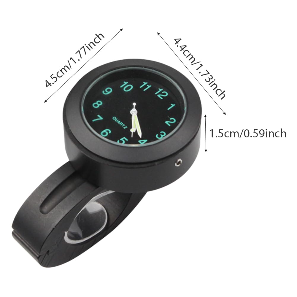 Horloge étanche Moto Montre Guidon Moto Étanche - Horloge Universelle 22mm/25mm - Aluminium - Pour Scooter, VTT, Moto - Argenté Orologio Moto