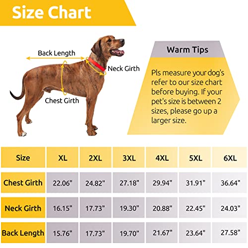 Asenku Windproof Dog Winter Coat, Splicing Dog Coat Waterproof Dog Snow Jacket, Reflective Dog Vest Harness Cold Weather Dog Clothes Pet Apparel For Medium Large Dogs #TOP3