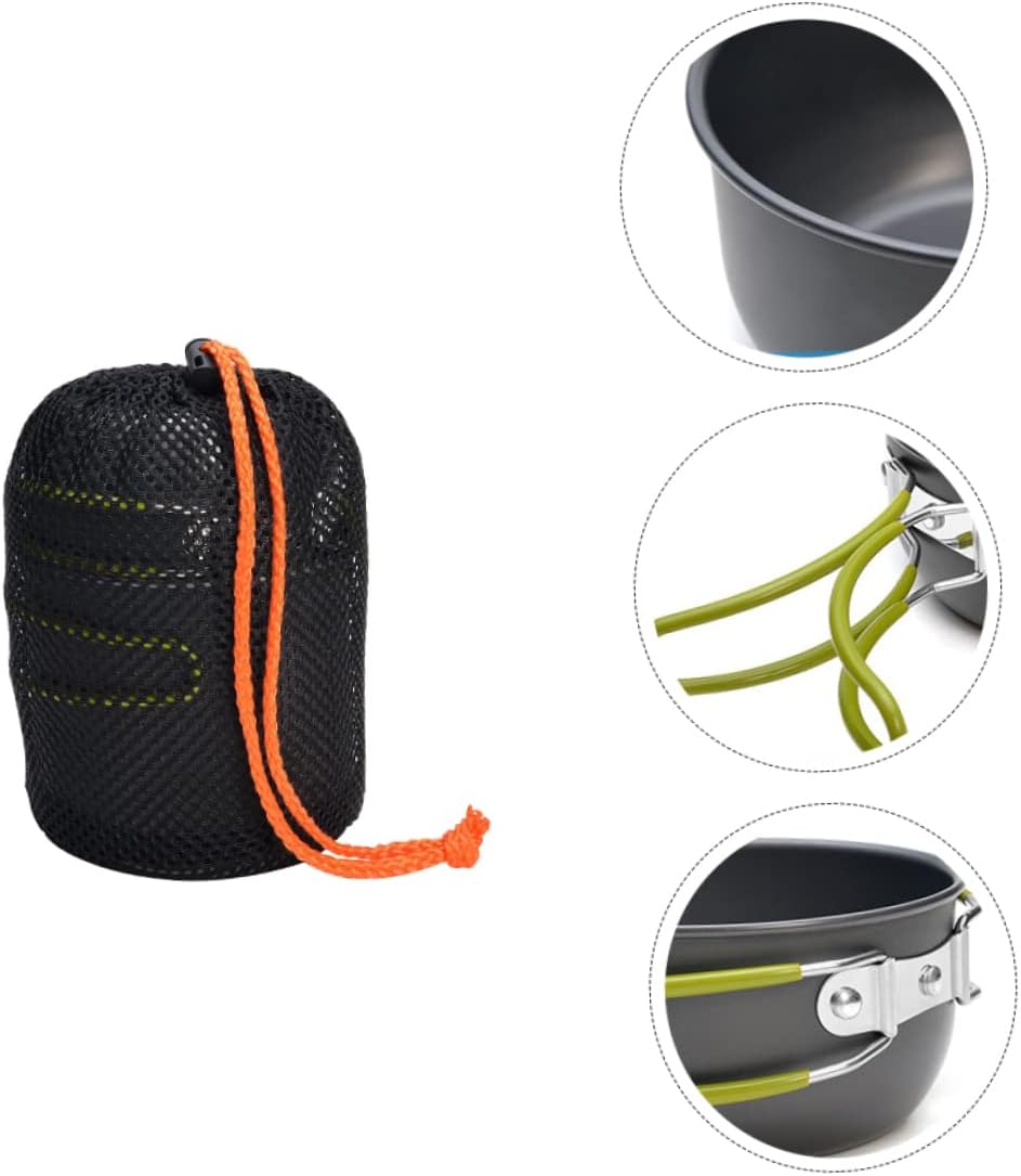 POPETPOP Aluminum Alloy Cookware Outdoor Cooking Kit Portable Camping Pot and Pan for Camping Hiking