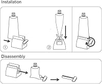 Vista 7 de Juego de 2 exprimidores de rodillos para pasta de dientes, soporte para pasta de dientes, organizador de baño (blanco) (paquete de 2)