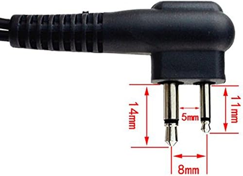 Miniatura 6 de Retevis Auricular Walkie Talkie de tubo acústico con micrófono, PTT grande, compatible con Motorola CP100D CP185 CP200D GP2000 DLR1060 RDU4100