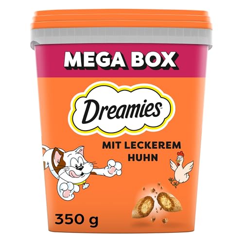 Dreamies Katzensnacks mit Huhngeschmack, 2x350g- Außen knusprige & innen cremige Katzenleckerlis
