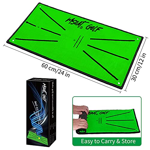 MSOAT-Golf-Swing-Mat-Alfombrilla-de-Golf-Que-Muestra-Claramente-Las-Huellas-de-los-Impactos-Alfombrilla-de-Golf-Portatil-de-30X60cm