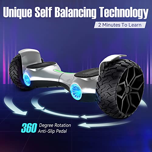 Image of LIEAGLE Hoverboard, 6.5 inch Self Balancing Scooter Hover Board with Bluetooth Wheels LED Lights for Kids Adults