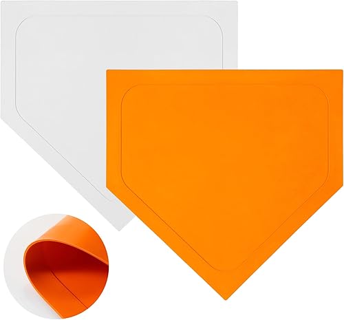 Baseball Home Plate 16 inch Baseball Bases Rubber Base Softball and Baseball Home Plate Mat for Kids Kickball Pitching Hitting Practice Training