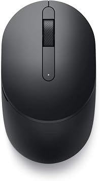 Dell Mobile Wireless Mouse - MS3320W, Wireless - 2.4 GHz, Bluetooth 5.0, Optical LED, Mechanical Scroll, 1600 DPI, 3-Buttons - Black