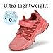 JEJQN Girl Shoes Breathable Lightweight Tennis Running Shoes for Boys Non Slip Kids Sneakers Girls Fashion Athletic Pink Size 12.5 Little Kid