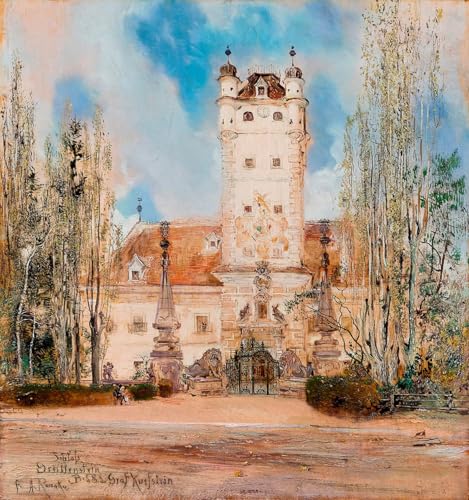 Affiche Toile Anton Romako Château Greillenstein Autriche Décoration Murale 60x90
