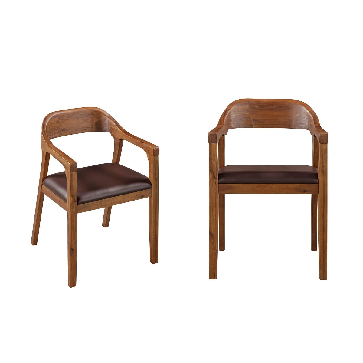 Rasmus Dining Armchairs - Chestnut Wire-Brush Finish - Set of 2
