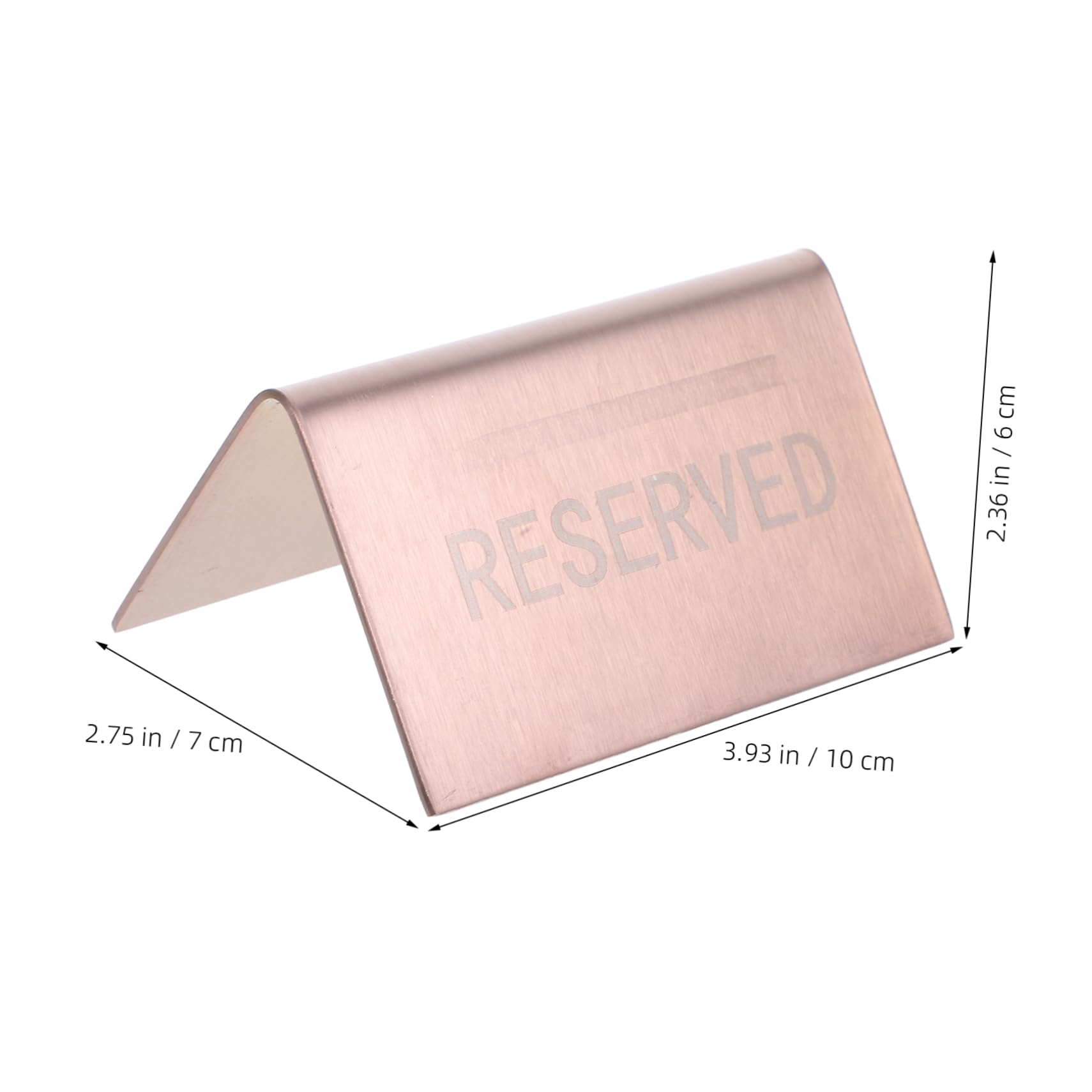 ibasenice Reserved Table Signs Stainless Steel Table Tent Place Signs for Weddings Restaurants and Events Highly Visible Guest Reservation Sign Elegant Rose Gold Finish