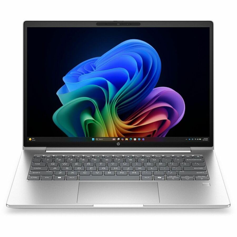 Image of HP ProBook 4 G2i 14 inch Touchscreen Copilot+ PC Notebook - WUXGA - Intel Core Ultra 5 Series 3 325-16 GB - 512 GB SSD - English Keyboard - Pike Silver - Intel Chip - 1920 x 1200 - Windows 11 Pro - - in