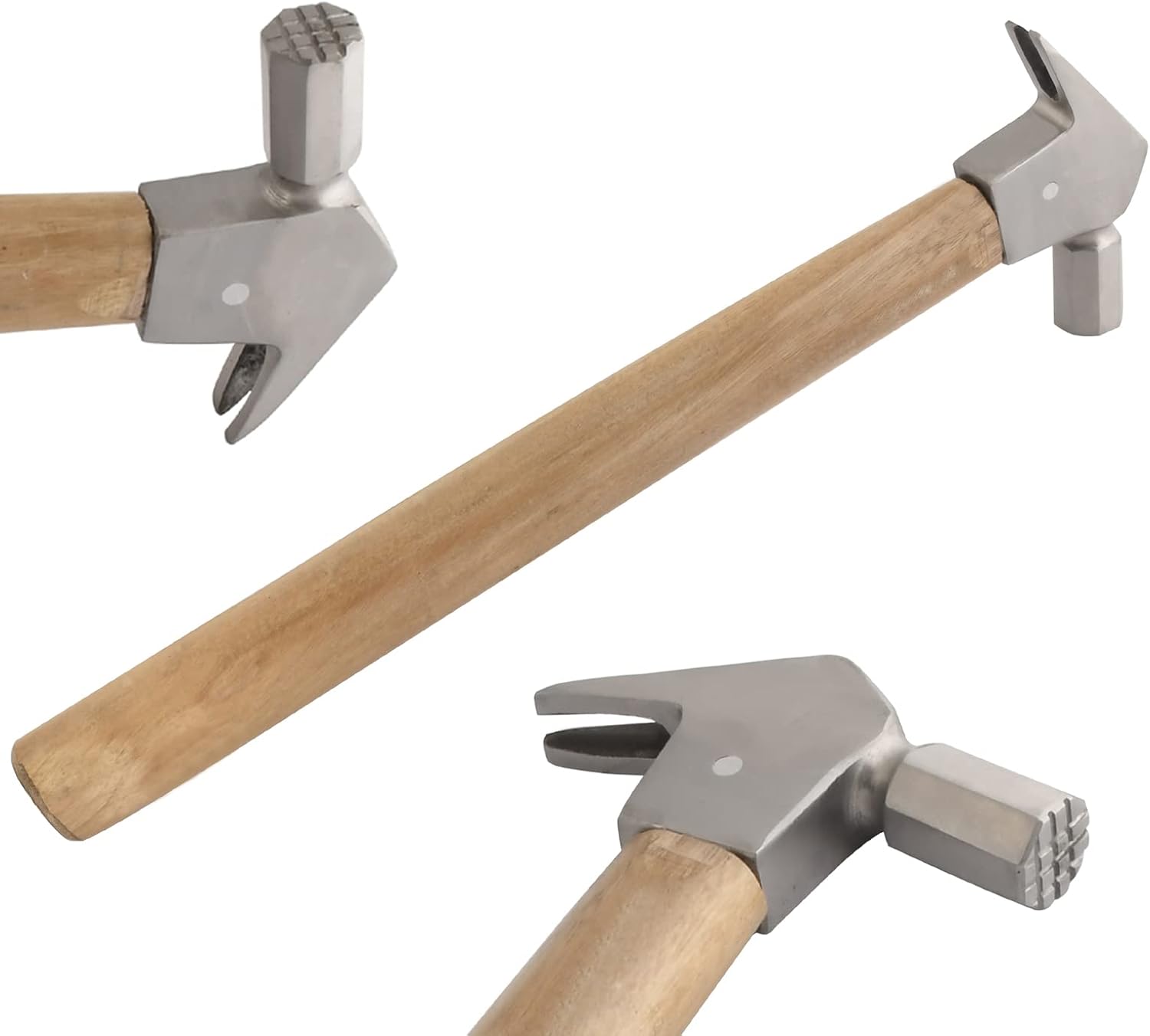 Professional Horse Shoe Hoof Farrier Octagon Nail Driving Hammer Wooden Handle 12oz VT-165