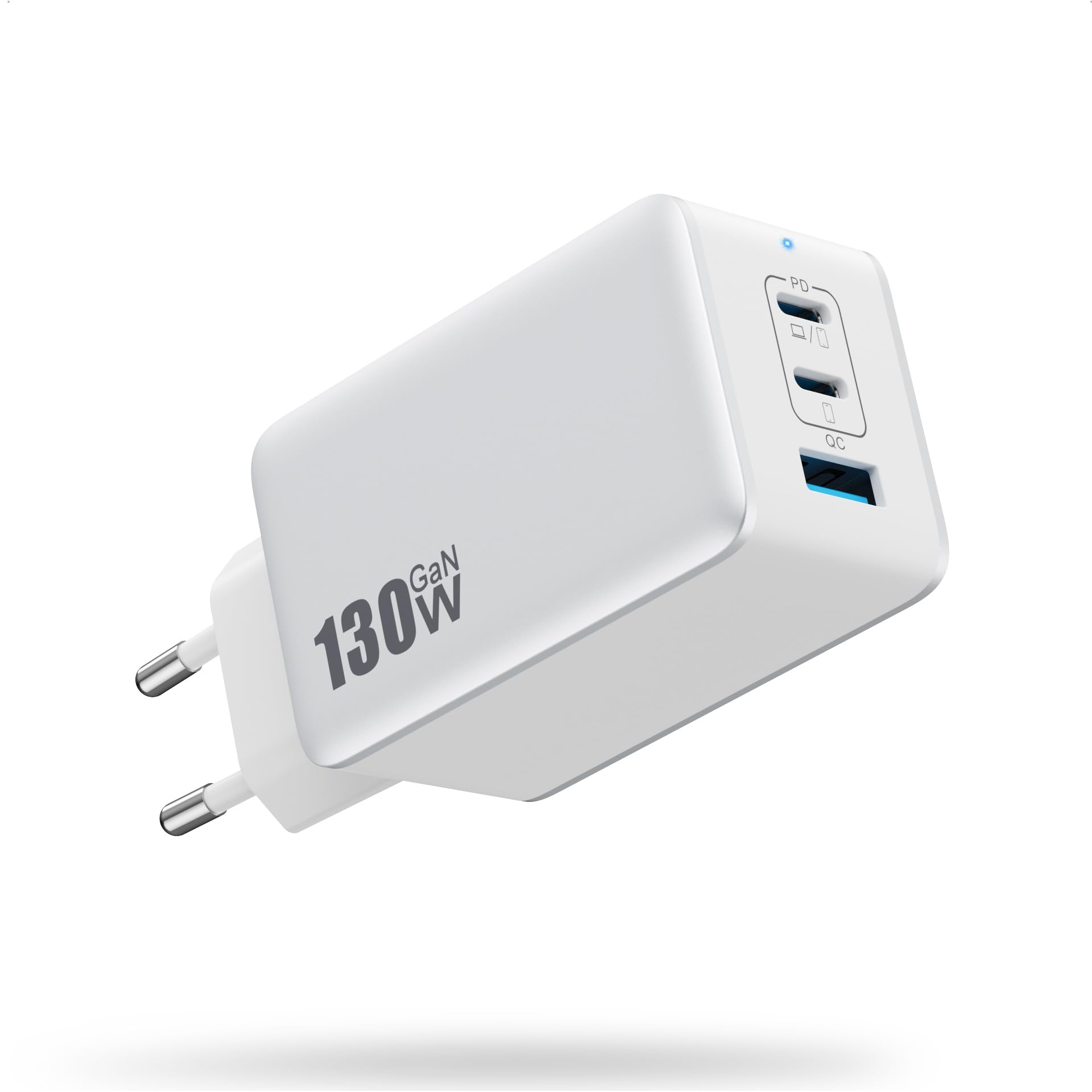 Caricatore USB C GaN 130W 3 Porte - Ricarica Rapida Per MacBook, IPhone, Samsung E Altri Dispositivi - Foto 7