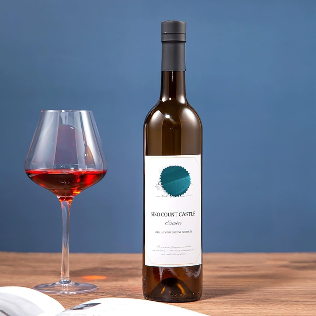 Embossing Stickers 2" Round Labels Rose Red Foil Blank Stickers Metallic Seals for for Certificates, Notary, Embossing, Awards, Corporate Seals, 250 (Turquoise) - Image 6