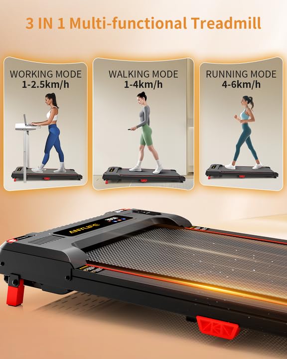 Anylife loopband, bureau Walking Pad, loopmat met helling, compacte Treadmill, loopmachine, stille loopmat, LED display, loopband voor thuis 150kg - Afbeelding 6