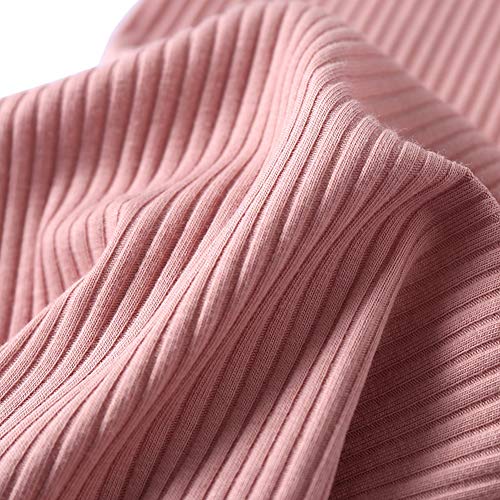 Girls' Solid Knitted Footless Tights Stretch Ruffled Pants4