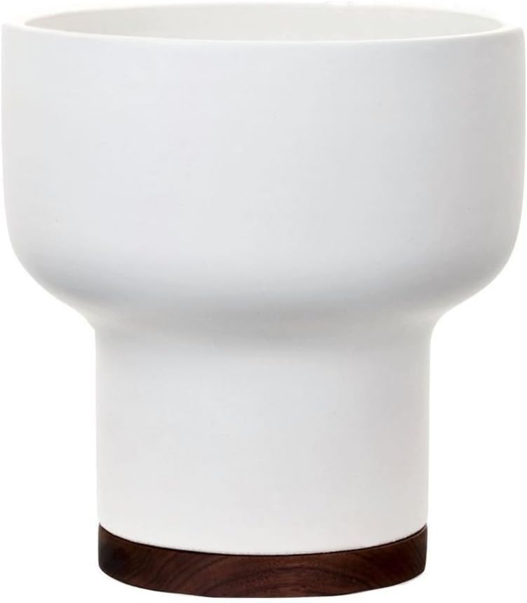 Modernica Ceramic Large Mushroom Planter | White/Plinth