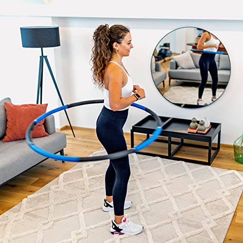 Foto von LAMAR LM Hula Hoop Reifen Set mit Tragetasche, Fitness Reifen für Erwachsene & Kinder zur Gewichtsabnahme und Massage, 6-8-Teiliger Abnehmbarer Gymnastikreifen für Gesundheit und Training