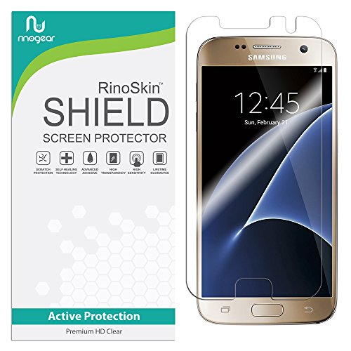 RinoGear Screen Protector for Samsung Galaxy S7 Screen Protector [Flexible Clear Film] Case Friendly Accessories