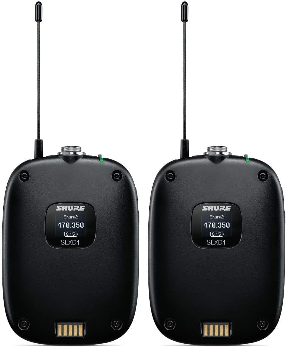 Shure SLXD1 Bodypack Transmitter - for use with SLX-D Digital Wireless Systems, Receiver Sold Separately | G58 Band (SLXD1=-G58)
