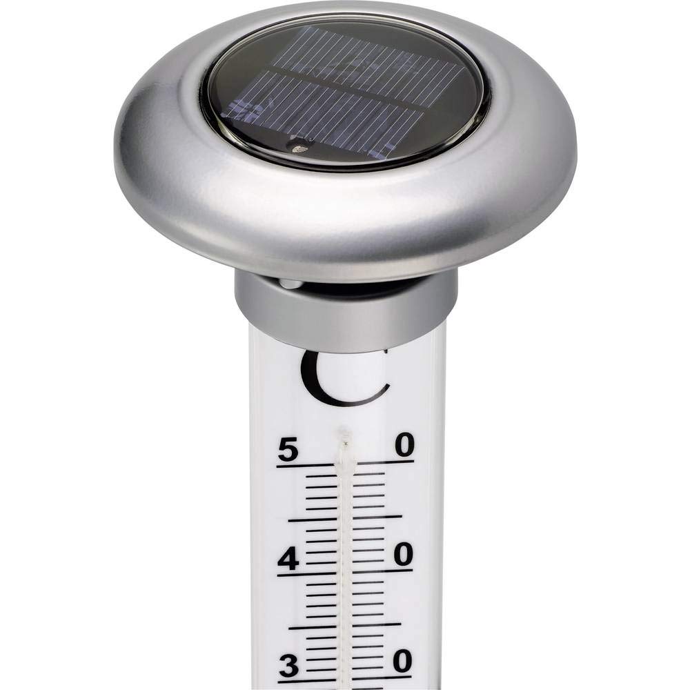TFA 12.2057.54 - Termómetro de jardín, con Panel Solar, tamaño XXL